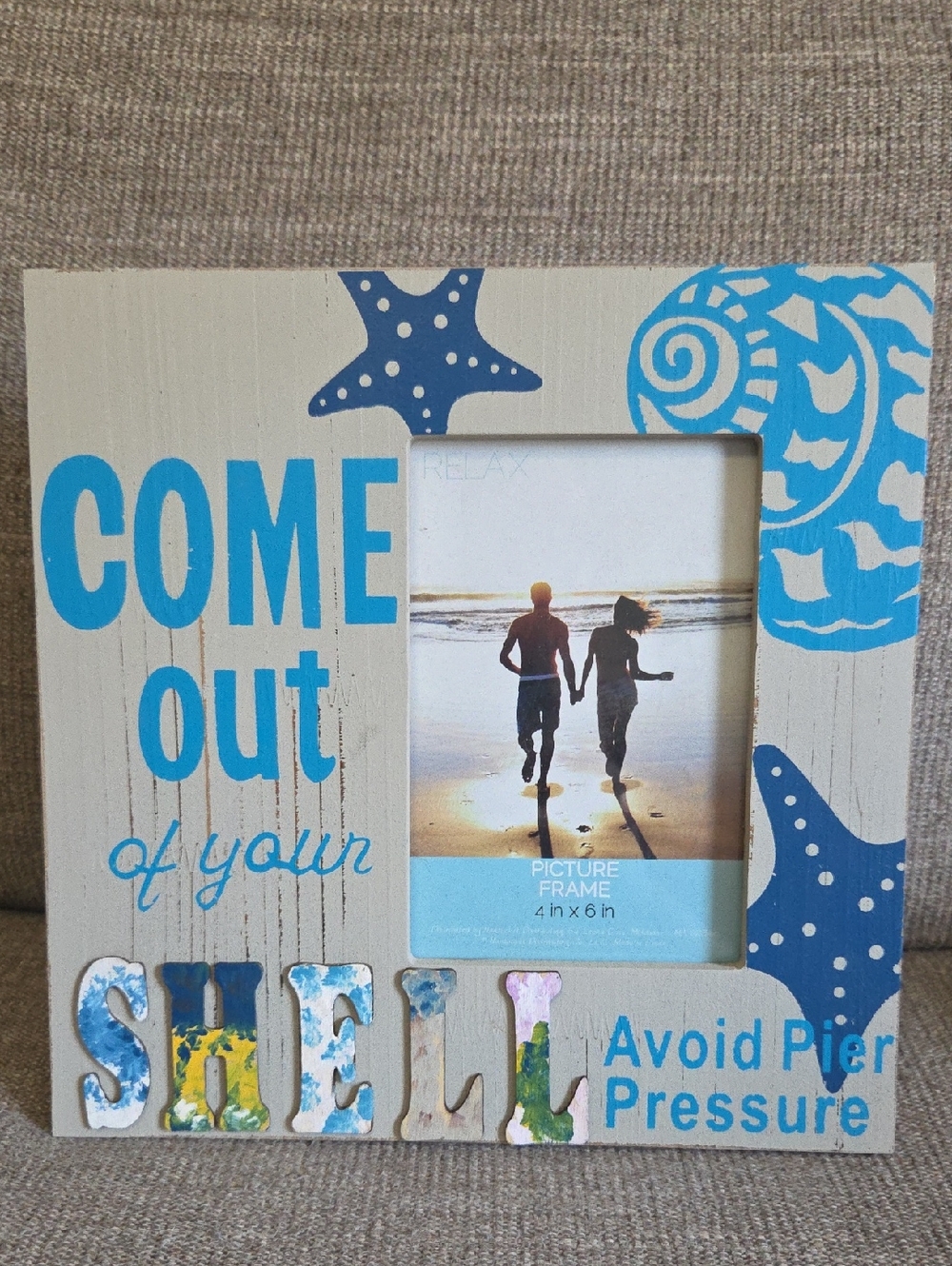 Picture Frame Wooden 4x6 Beach Cottage Theme